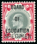 Stamp of Great Britain » Officials 1902 1/- green and carmine Board of Education, superb
