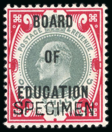 Stamp of Great Britain » Officials 1902 1/- green and carmine Board of Education, superb