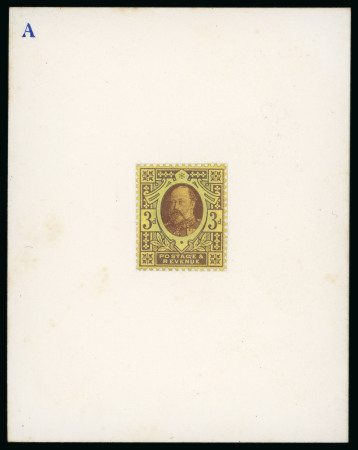 Stamp of Great Britain » King Edward VII » 1902-10 De La Rue Issues 1901 3d. Composite "Paste Up" essay of the Victorian