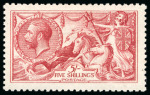 Stamp of Great Britain » King George V » 1913-19 Seahorse Issues 1915 De La Rue 5/- bright carmine, very fresh and well