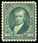 Stamp of United States 1895 $5 deep green, an exceptionally fine and fresh