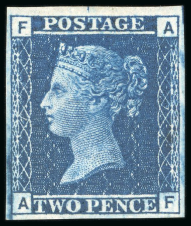 Stamp of Great Britain » 1854-70 Perforated Line Engraved 1858 2d blue pl.7 AF imperforate imprimatur