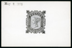 Stamp of Great Britain » 1855-1900 Surface Printed » 1867-83 High Values 1878 10/- die proof in black on glazed card (91 x 60mm)