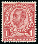 Stamp of Great Britain » King George V » 1911-12 Downey Head Issues 1911 1d scarlet (die 2) colour trial in vermilion on gummed watermarked paper