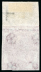 Stamp of Great Britain » 1855-1900 Surface Printed » 1865-67 Large Uncoloured Corner Letters, Wmk Large Garter & Emblems 1865 3d. rose, AF, Pl. 5, marginal imperforate imprimatur abnormal on emblems paper