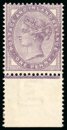 Stamp of Great Britain » 1855-1900 Surface Printed » 1880-81 Provisional Issue and 1881 1d Lilac 1881 1d. deep purple (die 2 wmk inverted) from the