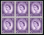 Stamp of Great Britain » Queen Elizabeth II 1959 3d. deep violet "Dollis Hill Phosphor Trial",