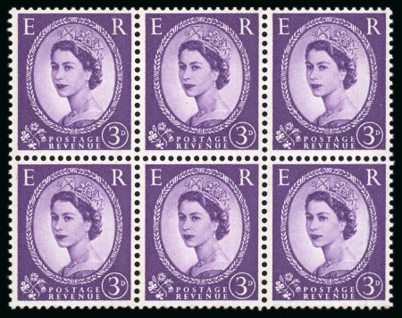Stamp of Great Britain » Queen Elizabeth II 1959 3d. deep violet "Dollis Hill Phosphor Trial",