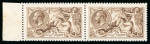 Stamp of Great Britain » King George V » 1913-19 Seahorse Issues 1915 De La Rue 2/6d. yellow brown variety watermark
