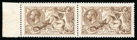 Stamp of Great Britain » King George V » 1913-19 Seahorse Issues 1915 De La Rue 2/6d. yellow brown variety watermark