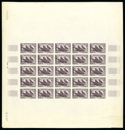 Stamp of Colonies françaises » Algérie 1957, Journée du timbre, service maritime postale,