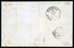 Stamp of France » Empire Lauré 1863-1870 1870, Lettre pour Civita Vecchia (Stato Pontificio)