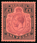 Stamp of Bermuda 1910-25 MCA 1/4d to £1 complete mint set of 15, fine.