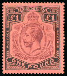 Stamp of Bermuda 1910-25 MCA 2s to £1 attractive mint and used selection,