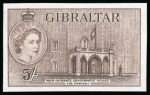 Stamp of Gibraltar 1953 1/2d. to £1 A spectacular set of 14 imperforate