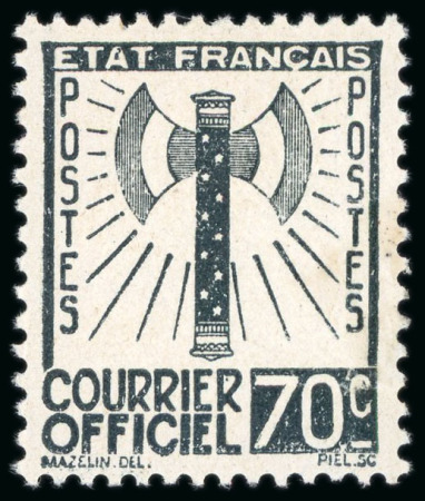 Stamp of France » Service 1943, Série Francisque Y&T n°1/15 complète neuve