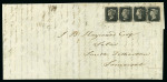 Stamp of Great Britain » 1840 1d Black and 1d Red plates 1a to 11 1840, 1d black pl.5 AI-AL horizontal strip of 4, with