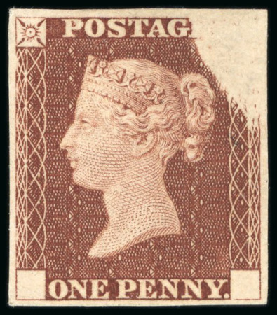 Stamp of Great Britain » Line Engraved Essays, Plate Proofs, Colour Trials and Reprints 1840 Rainbow Colour trial 1d on white unwatermarked