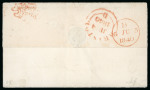 Stamp of Great Britain » 1840 1d Black and 1d Red plates 1a to 11 1840, 1d black pl.4 "AJ" with four margins on neat, clean wrapper to London from Bristol