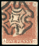 Stamp of Great Britain » 1840 1d Black and 1d Red plates 1a to 11 1840, 1d black pl.9 AC matched with 1d red, State 2 black and red and State 3 red