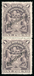 Stamp of Rhodesia 1898-1908 Arms £1 greyish-red purple, mint with part