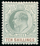 Stamp of Nigerias » Lagos 1904 CA 1/2d to 10s complete mint set of ten, plus