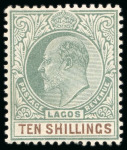 Stamp of Nigerias » Lagos 1904 CA 10s green and brown, mint never hinged, fine