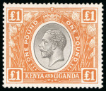 Stamp of Kenya, Uganda and Tanganyika » Kenya, Uganda and Tanganyika 1922-27 Script 1c to £1 complete set of twenty, plus some lower value listed shades, mint