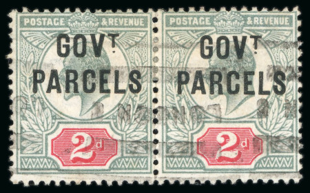 Stamp of Great Britain » Officials 1902 Government Parcels 2d yellowish-green and carmine-red,