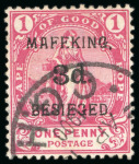 Stamp of South Africa » Mafeking 1900 Besieged Surcharges: 1d on 1/2d green, 3d on 1d