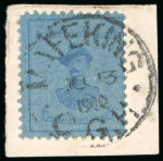 Stamp of South Africa » Mafeking 1900 Baden Powell 3d pale blue, tied on fragment by