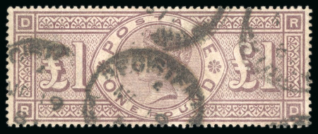 Stamp of Great Britain » 1855-1900 Surface Printed » 1883-84 & 1888 High Values 1884 Crowns £1 brown-lilac, used, fine. SG £3'000.
