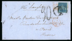 Stamp of Trinidad and Tobago » Trinidad 1853 (Sep 9) entire, written in French and datelined "Trinité", sent to France with 1851-55 (1d) blue