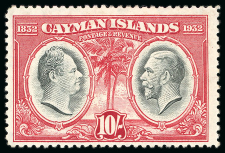 Stamp of Cayman Islands 1932 Centenary 1/4dd to 10s mint set of twelve, fine.