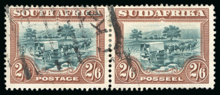 Stamp of South Africa » Union & Republic of South Africa 1927-30 2s6d green and brown, perf. 14 x 13 1/2, used