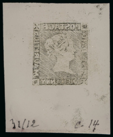 Stamp of Mauritius Mauritius, “Post Paid” - 1848 1 Penny, cliché