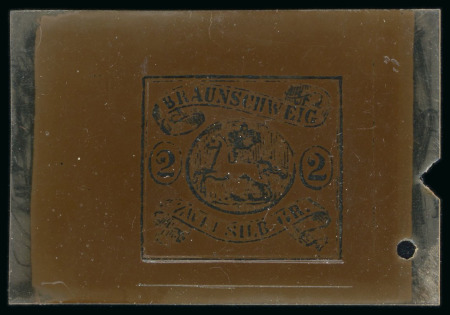 Stamp of German States » Brunswick German States, Brunswick - 1852 2sg, negative cliché
