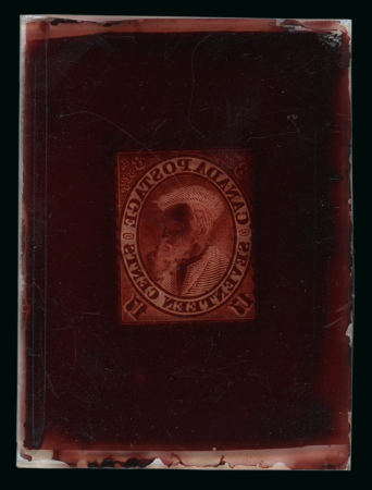 Stamp of Canada Canada - 1859 17c, negative glass support cliché in