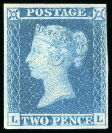 Stamp of Great Britain » 1841 2d Blue 1841 2d blue pl.3 LL with fine to good margins, mint redistributed gum