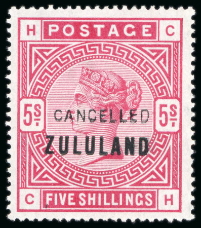 Stamp of South Africa » Zululand 1888-93 1/2d to 5s set of 11 with "CANCELLED" overprint,