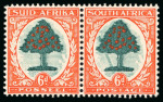 Stamp of South Africa » Union & Republic of South Africa 1933-48 6d green and vermilion, mint nh pair, right