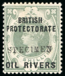 Stamp of Nigerias » Niger Coast Protectorate 1892-94 1/2dto 1s set of 6 with "SPECIMEN" type 9 overprint