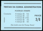 Stamp of Tristan da Cunha 1957 3s6d complete unexploded booklet, staple on the