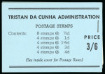 Stamp of Tristan da Cunha 1957 3s6d complete unexploded booklet, staple on the