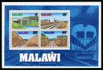 Stamp of Malawi 1979 Railway miniature sheet, two sheets one with normal