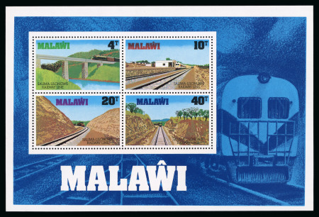 Stamp of Malawi 1979 Railway miniature sheet, two sheets one with normal