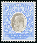 Stamp of Kenya, Uganda and Tanganyika » Kenya, Uganda and Tanganyika 1903-04 CA 10r grey and ultramarine, mint, fresh and