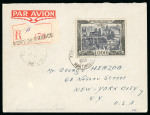 Stamp of France » Poste Aérienne 1950, 1000 francs Paris Y&T PA 29, lettre de Fort-de-France