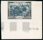 Stamp of France » Poste Aérienne 1950, 1000 francs Paris Y&T PA 29, essai multicolore