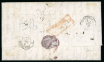Stamp of France » Empire 1853-1862 1853, Lettre acheminée par la Malle des Indes dans